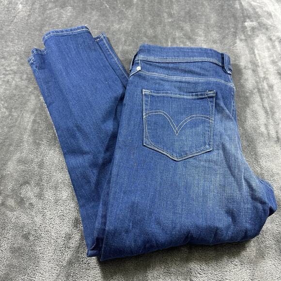 Levi's Womens Jeans 31 Blue Denim Mid Rise Skinny Leg Medium Wash Denim Pants - Picture 10 of 15